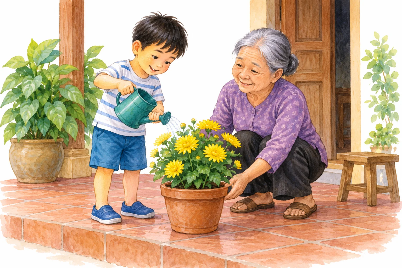 Tranh gợi cảnh. Trả lời câu hỏi theo bài đọc.