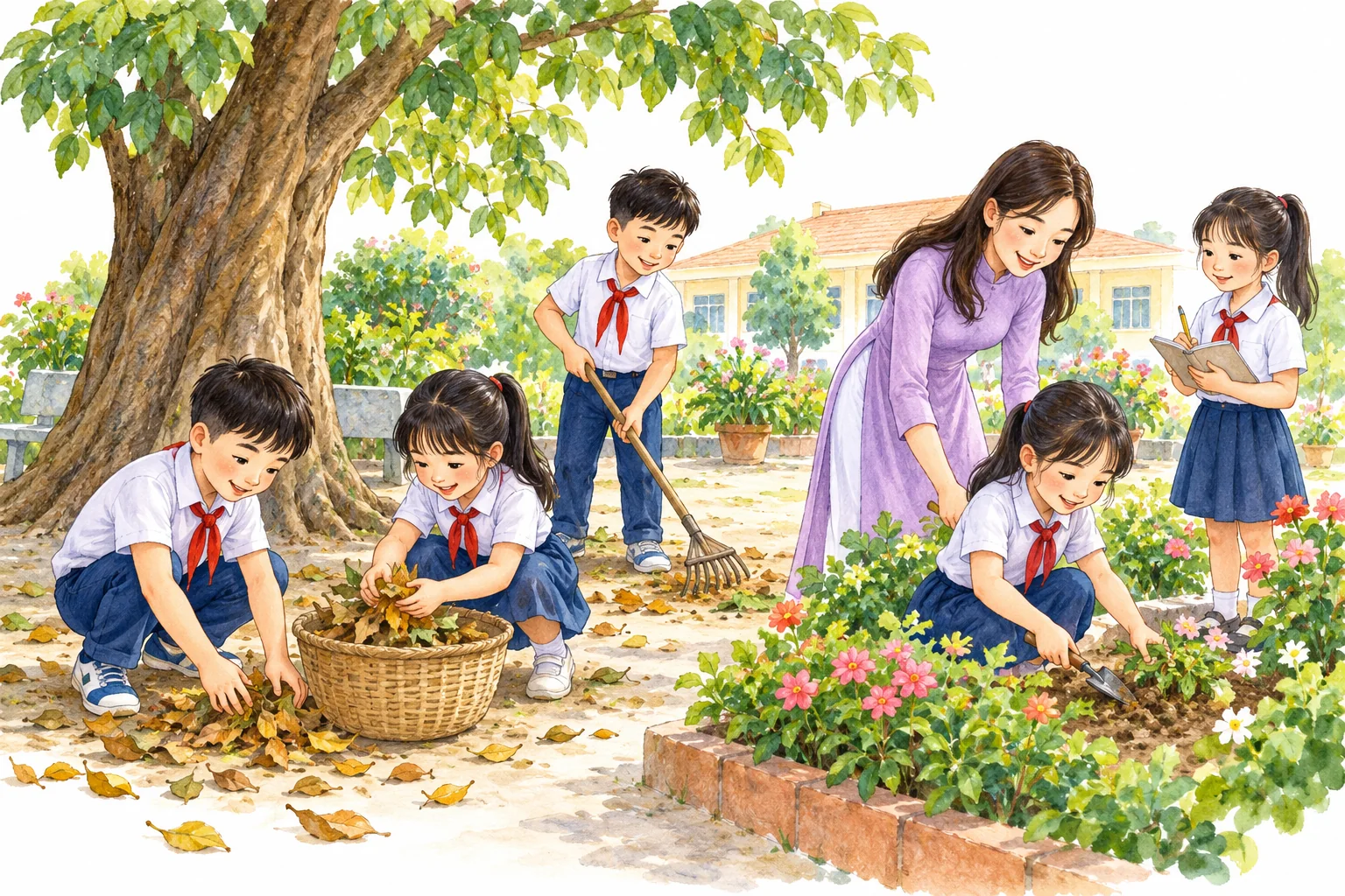 Tranh gợi cảnh. Trả lời câu hỏi theo bài đọc.