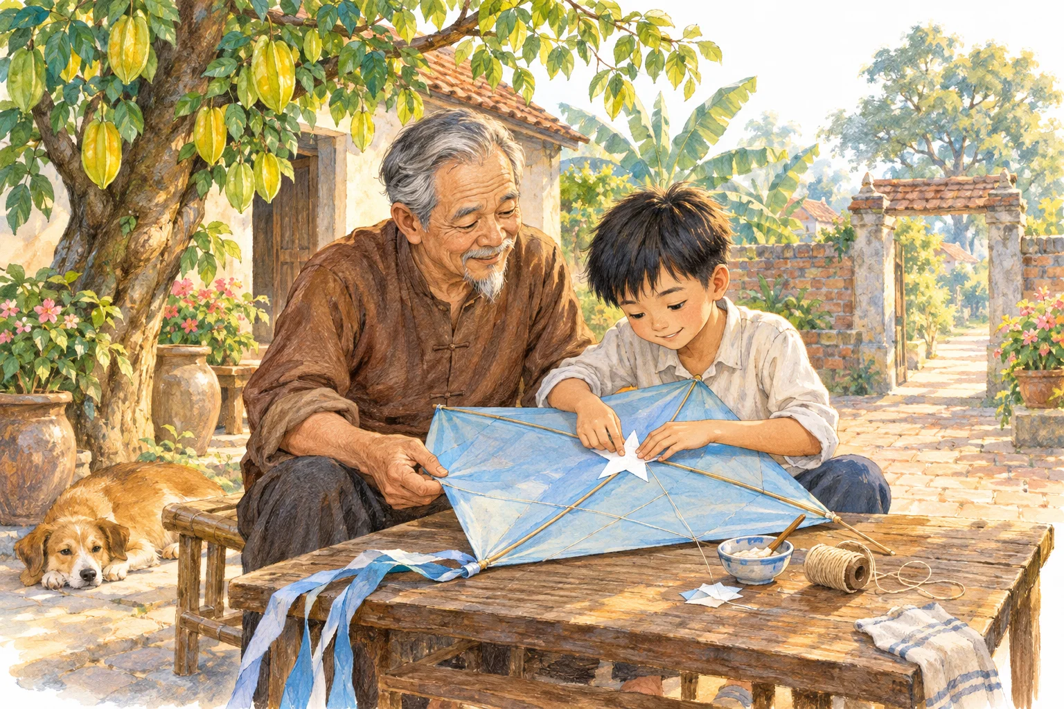 Tranh gợi cảnh cho bài đọc. Trả lời câu hỏi dựa vào văn bản.