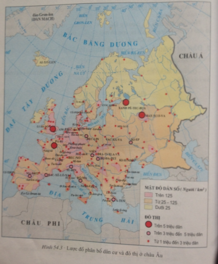 Giải bài tập Địa lý lớp 7 Bài 54: Dân cư xã hội châu Âu