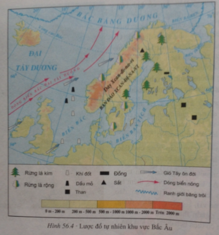 Giải bài tập Địa lý lớp 7 Bài 56: Khu vực Bắc Âu