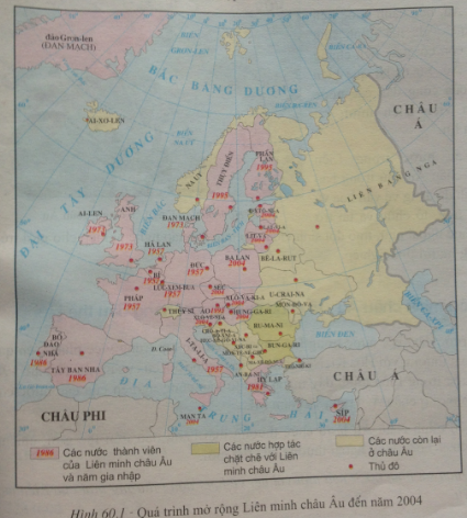 Giải bài tập Địa lý lớp 7 Bài 60: Liên minh Châu Âu